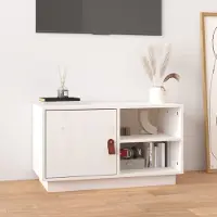 Prolenta Maison Exclusive - Meuble TV blanc 70x34x40 cm Bois massif Pin