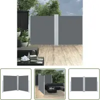 The Living Store Store latéral extensible Anthracite 140 x 600 cm