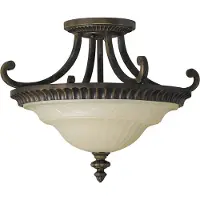 FEISS Plafonnier Drawing Room en noyer, 2xE27x60W, métal, dimensions : 34x44x44 cm, IP20, Feiss