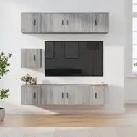 vidaXL BEI CLORIS Ensemble de 7 meubles TV Gris Sonoma Bois composite 2024 Nouveau5455014