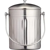 Kitchencraft Plan de travail en acier inoxydable Bac à compost