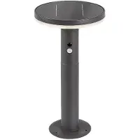 Rabalux 77018 Lampe solaire Alaska, 10W, 4000K, 250lm, acier inoxydable, anthracite-blanc, rond, blanc neutre, ø210mm