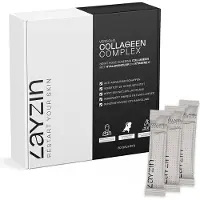 Layzin Complexe Collagène Beauté avec Verisol - 30 sachets (150gr) - Halal - D'origine bovine - Avec acide hyaluronique et vitamine C - Raffermit la peau, les cheveux et les ongles
