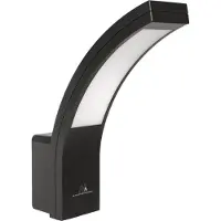 Macleans Lampe LED de façade Applique murale extérieure 10W 800lm IP54 4000K blanc neutre noir Classe énergétique A++