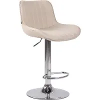 CLP Tabouret de bar Lentini, revêtement en tissu, pivotant, avec réglage de la hauteur | Couleur : noir. Structure : chromée