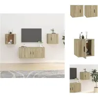vidaXL Meubles TV muraux 2 pièces chêne Sonoma 40x34,5x40 cm - Meubles TV