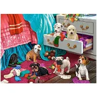 Castorland Puzzle 300 Chiots dans la chambre CASTOR