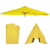 Mendler Housse De Rechange Pour Parasol Florida, Housse De Rechange Pour Parasol, Ø 3,5m Polyester 8 Baleines Jaune