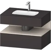 Duravit Collection One lavabo à encastrer avec meuble sous-vasque en console, 800x550x600mm, niche Taupe Matt, QA4785091800000
