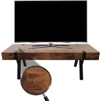 Mendler Meuble Tv Hwc-L54, Table De Télévision Lowboard Tv-Tisch, Métal 42x120x40cm Chêne Sauvage Foncé