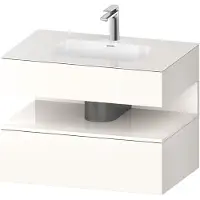 Duravit Collection One lavabo à encastrer avec meuble sous-vasque en console, 800x550x600mm, niche blanc ultra-brillant, QA4785022220000
