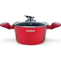 Excelsa Casserole Phoenix 24 Cm Aluminium Rouge
