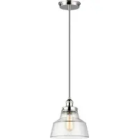 FEISS Suspension Baskin, nickel poli, 1xE27x60W, verre, dimensions : 209 x 25,4 x 25,4 cm, IP20, Feiss