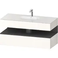 Duravit Collection One lavabo à encastrer avec meuble sous-vasque en console, 1200x550x600mm, niche graphite mat, QA4787049220000