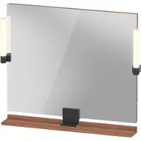 Duravit Sivida miroir, noir diamant mat, 850x36x650mm, éclairage à poser, interrupteur à détecteur, raccordement au réseau, SV74220BD790000