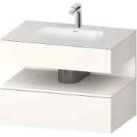 Duravit Collection One lavabo à encastrer avec meuble sous-vasque en console, 800x550x600mm, niche blanc supermat, QA4785084840010