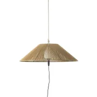 Faro Suspension SAIGON OUT E27 15W IP44 aluminium gris foncé, PL ocre H:64.5cm Ø105cm dimmable