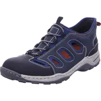Rieker Chaussons de ville pour hommes, couleur bleue, style décontracté