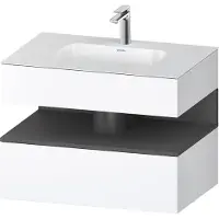 Duravit Collection One lavabo à encastrer avec meuble sous-vasque en console, 800x550x600mm, niche graphite mat, QA4785049180010