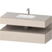 Duravit Collection One lavabo à encastrer avec meuble sous-vasque en console, 1200x550x600mm, niche basalte mat, QA4787043830010