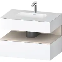 Duravit Collection One lavabo à encastrer avec meuble sous-vasque en console, 800x550x600mm, niche Taupe Supermatt, QA4785083180000