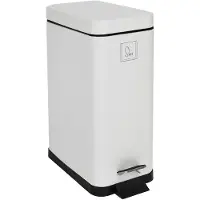 SVITA STM10 Poubelle à pédale 10l incl. seau intérieur Couvercle Softclose blanc