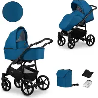 Kunert MATA 2in1 en bleu/marine - poussette bébé polyvalente pour le confort et la sécurité