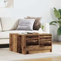 Prolenta Maison Exclusive - Table basse avec tiroirs vieux bois 70,5x70x40 cm