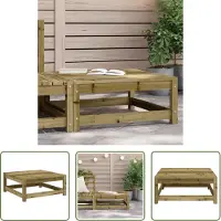 The Living Store Tabouret de jardin 70x70x30 cm Bois de pin imprégné