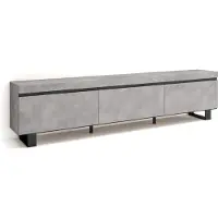 Skraut Home COZY Meuble TV, Banc Télé, 240x35x57cm, Ciment