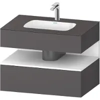 Duravit Collection One lavabo à encastrer avec meuble sous-vasque en console, 800x550x600mm, niche blanc mat, QA4785018490000