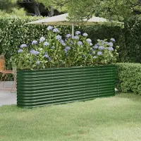 Prolenta Maison Exclusive - Lit surélevé de jardin Acier galvanisé 224x40x68 cm Vert