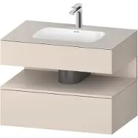 Duravit Collection One lavabo à encastrer avec meuble sous-vasque en console, 800x550x600mm, niche Taupe Matt, QA4785091830000