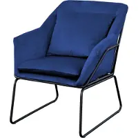 SVITA JOSIE Fauteuil velours bleu Fauteuil TV Relax