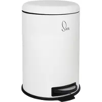 SVITA Poubelle à pédale Poubelle en inox 20L blanc