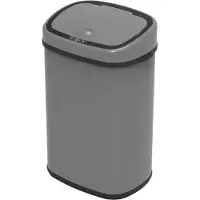 SVITA Sensor Poubelle 68L en acier Poubelle avec capteur Poubelle de cuisine grise