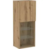 Syfax Ensemble meuble TV avec LED Chêne artisanal 40,5 x 30 x 102 cm