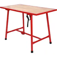Wiltec Établi pliable Table d’atelier Pliante Surface de montage 120x62,5 cm Table de travail Bois