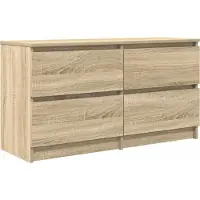 Syfax Meuble TV chêne sonoma 100x35x54 cm bois d'ingénierie