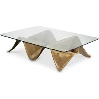 Casa Padrino Luxury Aluminium Coffee Table Vintage Brass 140 cm
