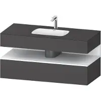 Duravit Collection One lavabo à encastrer avec meuble sous-vasque en console, 1200x550x600mm, niche blanc mat, QA4787018490010