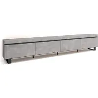 Skraut Home COZY Meuble TV, Banc Télé, 320x35x57cm, TV grand format, Ciment