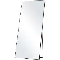 Vevor Miroir sur pied 180 x 78 cm en verre trempé à suspendre ou à appuyer avec support Cadre en alliage d'aluminium, miroir d'habillage pour tout le corps pour le salon et la chambre à coucher