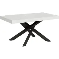 Itamoby Table Extensible 90X160/264 Cm Volantis Frêne Blanc Structure Anthracite