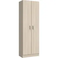 Dmora Aragorn - Armoire Multi-Usage 2 Portes, 59x180h cm Chêne Marron, 3 Étagères