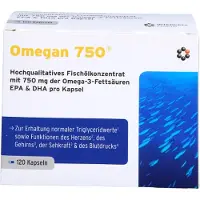 Intercell-Pharma GmbH Omegan 750 gélules pour le maintien d'un taux normal de triglycérides, 120 gélules