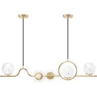 Toolight Lampe Suspendue APP1023-5CP Gold