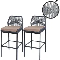 Mendler Tabouret de bar -O21 (lot de 2)
