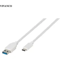 Vivanco ViVancoCâble USB SuperSpeed USB 3.2 Gen 1 (3.1 Gen 1) 1 m USB C USB A Blanc