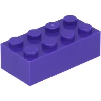 LEGO brique 2x4 3001 - 50 pièces violet foncé